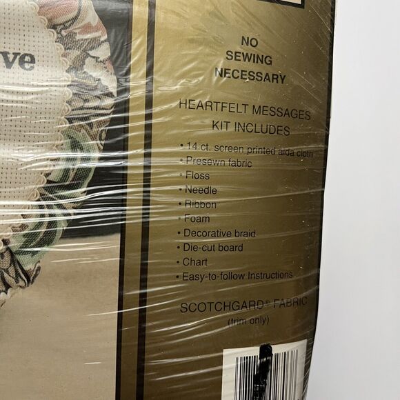 Vintage Old World Collection Cross Stitch Kit Floral Heart Sampler Stitchery - Picture 3 of 5